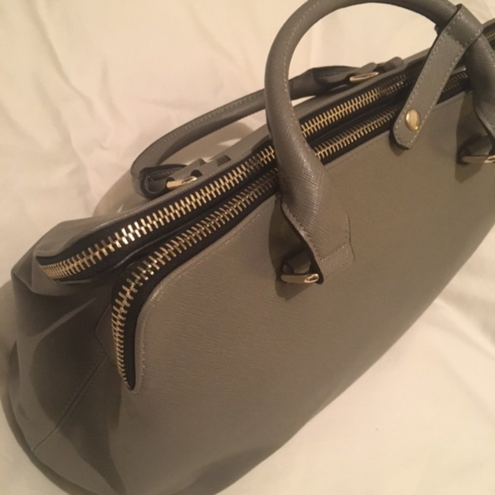 Zara Faux Leather Bag -Taupe / Last One !